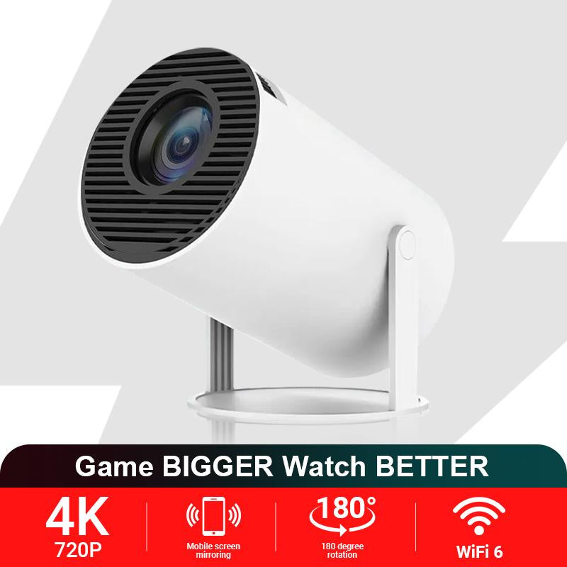 Outdoor Mini Projector 4K Decoding Portable Projector with 5G Wifi 6 & BT 5.0 720P Full HD 160 ANSI Lumens Portable Home Theater for Phone/Tv Stick/Laptop